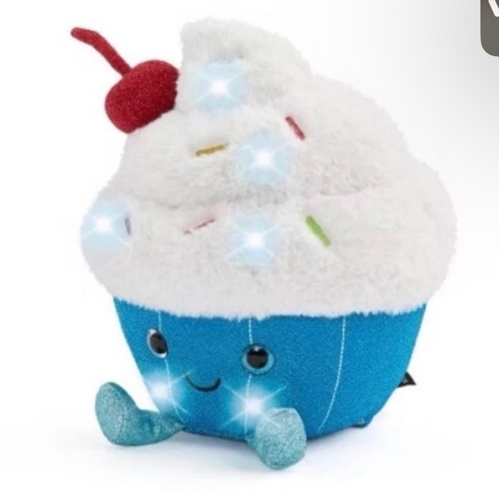 FAO Schwarz 11" Glow Brights Plush - Cupcake Design with Lights/Sound New